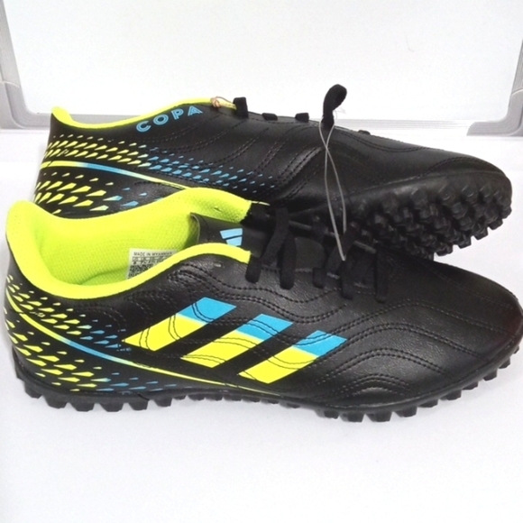 ADIDAS COPA SENSE. 4 TF BLACK NEON SOCCER CLEATS ATHLETIC SHOES SIZE 8-9 NWT main image 9